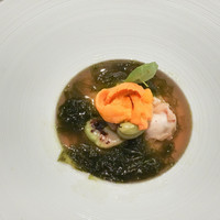 レザンファン ギャテ - はまぐりとそら豆のロワイヤル、あおさ海苔、青山椒