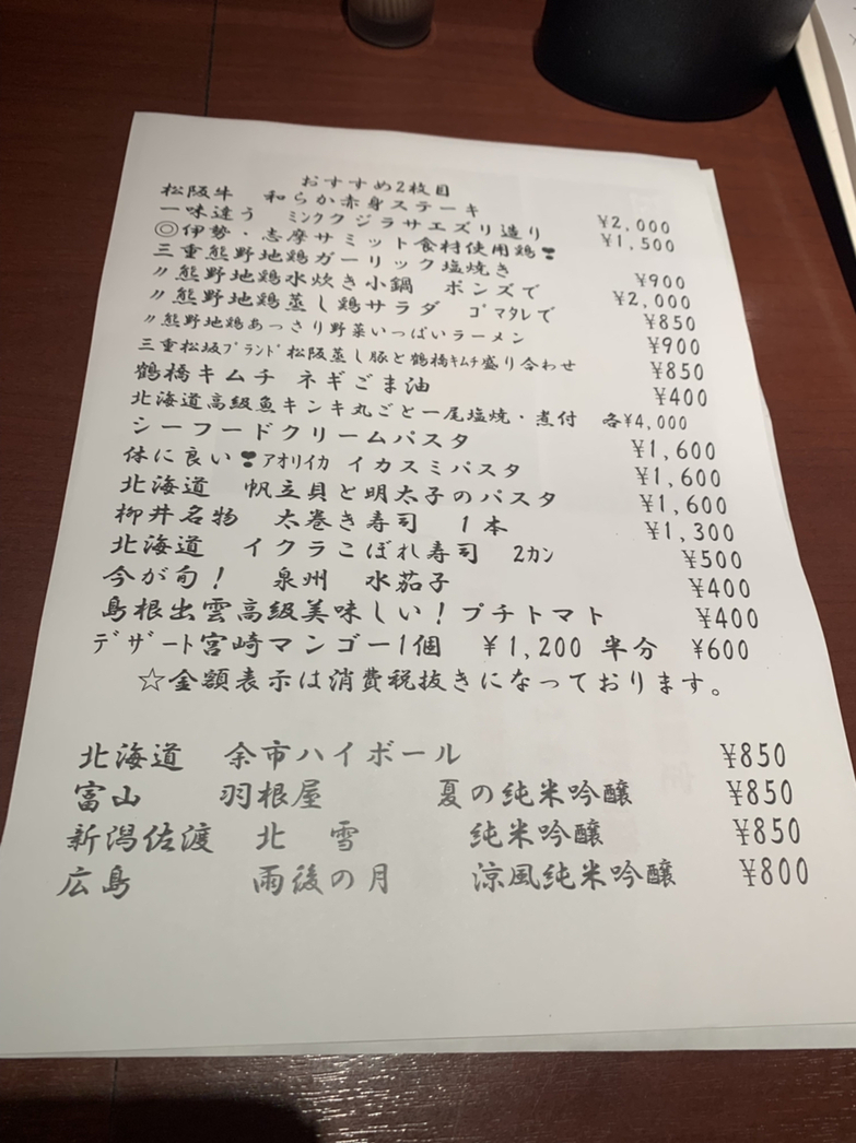 メニュー写真 : 柳井 - 谷町九丁目/創作料理 | 食べログ