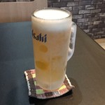 おきらく食堂 - 生ビール（ジョッキ）450円+税