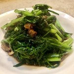 ゆたか - 春菊と干し海老オイスター炒め