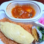 Yorozu Ryouri Kicchin Wachi - オムライス弁当￥500-