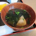 キッチンしま - この日の定食のお吸い物はふぐのお吸い物