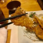 酒肴 新屋敷 - 美味し過ぎて鱧のお椀を撮り忘れたので、アジリフト画像をお楽しみくださいw