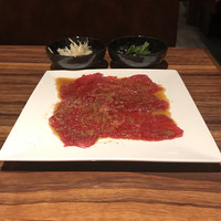 焼肉USON - カルパッチョ風ネギムチンロース。
                      美味し。