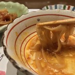 三田ばさら - 三田ばさら(東京都港区芝)トマト すきやき・食事 タリアテッレ(平打ちパスタ) 香の物