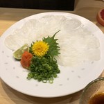 Washoku Izakaya Nakaji - 平目の薄造り（2～3日置いて旨味が増してます）2019年6月）