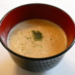 喫茶 まめ - 黒大豆の味噌スープ
