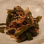 定食サトウ - 万願寺とうがらしの炒め煮390円