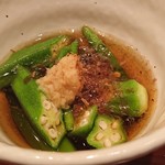 定食サトウ - おくらのお浸し430円