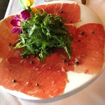 THE Signature PRIME STEAK & SEAFOOD - ビーフカルパッチョ❤️これもおぃしいんだなぁ、、、ˉ̞̭ ( ›◡ु‹ ) ˄̻ ̊