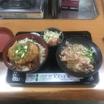 大もりそば - しょうゆカツ丼セット
