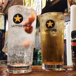 居酒屋 ゆうちゃん - ウメボシハイ500円に午後ティーハイ濃いめ550円