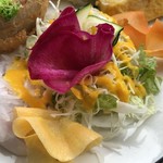 カフェアンドショップ ロータスランド - 2019/06/15
      今週のおまかせセット 550円
      ＊新玉ねぎ大豊作！感謝プレート
      ・新玉ねぎのカップグラタン
      ・新玉ねぎ入りプレーンオムレツ
      ・エンサイ炒め
      ・オニオンスープ
      ・赤玉ねぎのスライス