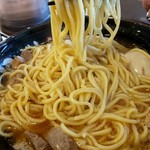 麺処田ぶし - 丸鶏らーめん 麺アップ(2019年6月15日)