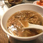 かどやホルモン店 - 台湾風「フカヒレスープ」￥１２００