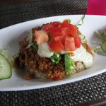 kukuru cafe - 肉のかわりに島豆腐が入ったヘルシータコライス