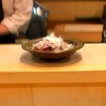 焼鳥 谷口 - 刺し盛りハツと肝