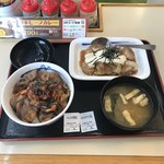 松屋 - キムカル丼増量並+和風タルタルチキン