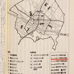 Cammillo Trattoria - ローマ時代のフィレンツェ市街 (赤い線)