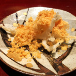 二条城ふる田 - 2.島根宍道湖 白魚天ぷら 唐墨掛け('19.2月下旬)