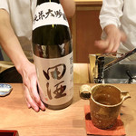 二条城ふる田 - 田酒 純米大吟醸を1合('19.2月下旬)