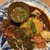 昼かれー ナカハラ - 料理写真:三種あいがけ＆カレー煮玉子