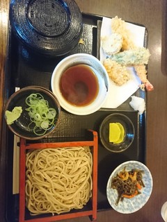 Sobadokoro Oosakaya - 上そば定食1200円