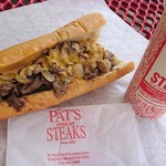 Pat's King of Steaks - Mushroom Cheese Steak $11.04 + Coke $3.22