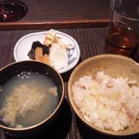 魚菜料理 縄屋 - 蟹味噌の吸い物と、鯛飯