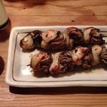 やき鳥 㐂多川 - 牡蠣塩と熱燗(^O^)／