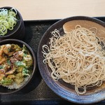 Yudetarou - 赤海老白海老のかきあげ丼セット (650円・税込)