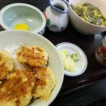 そばのかね久総本店 - 豚まるまんまヒレ天丼セット