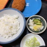 瀧の家 - 【ランチ】コロッケは別盛りで...、コロッケ蕎麦は、別盛りが好き