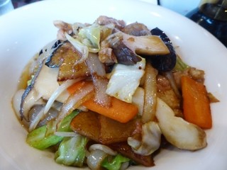 Kitano Kohi Koubou Tokeidai - 豚肉とエリンギの正油炒め定食
