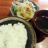 やきにくのバクロ 博多店 - ライス、サラダ、スープ!!