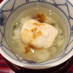 銀座 しのはら - 虎河豚焼き白子リゾット風