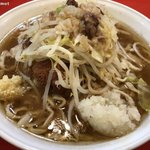 麺屋 桐龍 - 再訪問 2019/06 らーめん(豚2枚)+たまねぎ 「ニンニクアブラ」(800円)