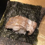 野嵯和 - 太刀魚の炙りとご飯を海苔で巻いて
