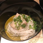 野嵯和 - 鮑と鮑の肝タレで頂く素麺