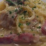 ワイン食堂 イナセヤ キッチン - パンチェッタとポルチーニ茸のクリーム生パスタ