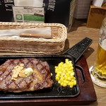 ビーフ インパクト - ビーフインパクトステーキと生ビール