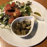 繭蔵 - カレープレートのサラダ