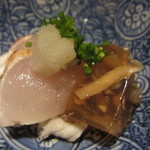 本濱 - とらふぐの炙り ふぐの煮凝りと1