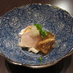 本濱 - とらふぐの炙り ふぐの煮凝りと3