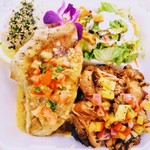 Blue Water Shrimp & Seafood - マヒマヒとBBQチキン