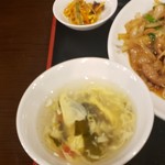 Ikebukuro Daisakaba - もやしナムル・玉子スープ