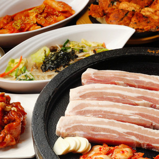 得コース 全9品 サムギョプサルと定番韓国料理全9品 2 650円 2 150円 2時間飲み放題付き3 500円 韓豚屋 池袋サンシャインシティ店 ハンテジヤ 東池袋 韓国料理 食べログ