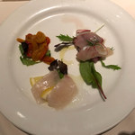 タント・タント　 - しま鯵とかんぱちのカルパッチョ