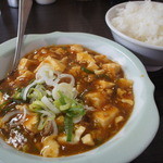 麺屋 ○まる - 麻婆豆腐とライス