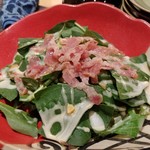 めしや 克元 - ほうれんそうとベーコンのサラダ700円